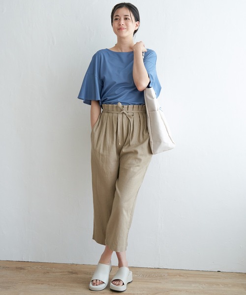ikka(イッカ)の「【接触冷感】さらひやフレア袖カットソー(Tシャツ/カットソー・レディース・ライトグレー/スカイブルー/ブラック/オフホワイト・M/L/S)」の11枚目の写真