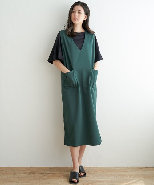 ikka(イッカ)の「【接触冷感】さらひやフレア袖カットソー(Tシャツ/カットソー・レディース・ライトグレー/スカイブルー/ブラック/オフホワイト・M/L/S)」の7枚目の写真