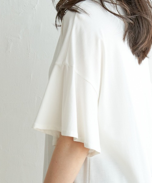 ikka(イッカ)の「【接触冷感】さらひやフレア袖カットソー(Tシャツ/カットソー・レディース・ライトグレー/スカイブルー/ブラック/オフホワイト・M/L/S)」の17枚目の写真