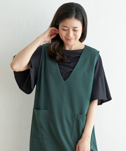 ikka(イッカ)の「【接触冷感】さらひやフレア袖カットソー(Tシャツ/カットソー・レディース・ライトグレー/スカイブルー/ブラック/オフホワイト・M/L/S)」の20枚目の写真