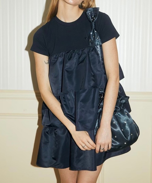 epine（エピヌ）の「e tee frill onepiece navy（ワンピース・レディース・ネイビー・FREE）」の7枚目の写真
