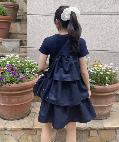 epine（エピヌ）の「e tee frill onepiece navy（ワンピース・レディース・ネイビー・FREE）」の21枚目の写真