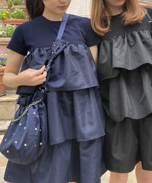 epine（エピヌ）の「e tee frill onepiece navy（ワンピース・レディース・ネイビー・FREE）」の22枚目の写真