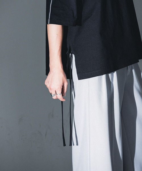 SENSE OF PLACE by URBAN RESEARCH（センスオブプレイスバイアーバンリサーチ）の「『わたべ×SOP』オーバーサイズステッチTシャツ（Tシャツ/カットソー・メンズ・ホワイト/ブラック・MEDIUM/LARGE）」の11枚目の写真