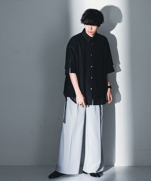 SENSE OF PLACE by URBAN RESEARCH（センスオブプレイスバイアーバンリサーチ）の「『わたべ×SOP』オーバーサイズステッチTシャツ（Tシャツ/カットソー・メンズ・ホワイト/ブラック・MEDIUM/LARGE）」の4枚目の写真