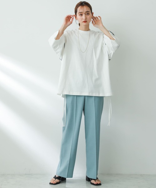 SENSE OF PLACE by URBAN RESEARCH（センスオブプレイスバイアーバンリサーチ）の「『わたべ×SOP』オーバーサイズステッチTシャツ（Tシャツ/カットソー・メンズ・ホワイト/ブラック・MEDIUM/LARGE）」の6枚目の写真