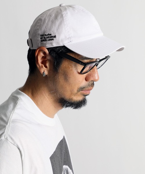 The DUFFER of ST.GEORGE（ザダファーオブセントジョージ）の「COTTON LOW CAP：コットンツイル ローキャップ ベースボールキャップ（キャップ・メンズ・ブラック/ブラウン/ホワイト・F）」の2枚目の写真