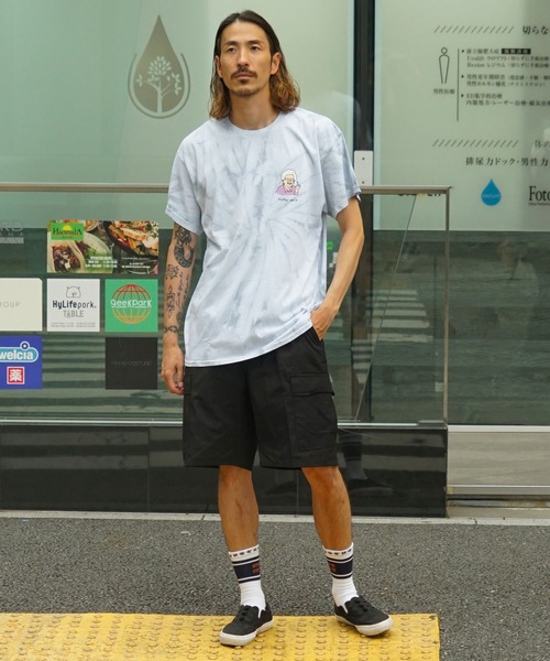 BROTHER MERLE(ブラザー マール)の「Betty 2.0 SPIDER-DYE S/S T-SHIRTS/BROTHER MERLE(ブラザーマール)半袖Tシャツ(Tシャツ/カットソー・メンズ・シルバーグレー/レッド・MEDIUM/LARGE/X-LARGE)」の8枚目の写真