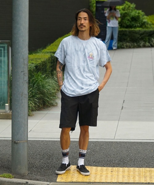 BROTHER MERLE(ブラザー マール)の「Betty 2.0 SPIDER-DYE S/S T-SHIRTS/BROTHER MERLE(ブラザーマール)半袖Tシャツ(Tシャツ/カットソー・メンズ・シルバーグレー/レッド・MEDIUM/LARGE/X-LARGE)」の5枚目の写真