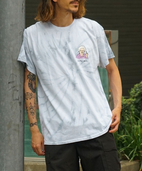 BROTHER MERLE(ブラザー マール)の「Betty 2.0 SPIDER-DYE S/S T-SHIRTS/BROTHER MERLE(ブラザーマール)半袖Tシャツ(Tシャツ/カットソー・メンズ・シルバーグレー/レッド・MEDIUM/LARGE/X-LARGE)」の7枚目の写真