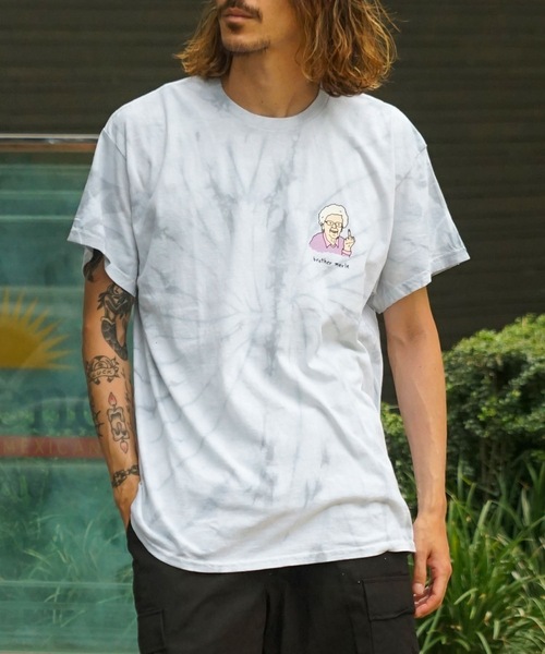BROTHER MERLE(ブラザー マール)の「Betty 2.0 SPIDER-DYE S/S T-SHIRTS/BROTHER MERLE(ブラザーマール)半袖Tシャツ(Tシャツ/カットソー・メンズ・シルバーグレー/レッド・MEDIUM/LARGE/X-LARGE)」の10枚目の写真