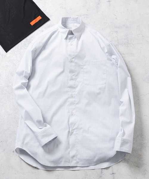 URBAN RESEARCH ROSSO MEN(アーバンリサーチロッソメン)の「『XXLサイズあり』ハイパフォーマンスブロードレギュラーシャツ(シャツ/ブラウス・メンズ・ライトブルー/シルバー/ネイビー/ホワイト/ブラック/カーキ/チェック/ホワイト系その他/ブラック系その他/ブルー系その他/ストライプ/レッド系その他・MEDIUM/LARGE/X-LARGE/SMALL/XX-LARGE)」の3枚目の写真