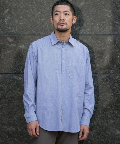 URBAN RESEARCH ROSSO MEN(アーバンリサーチロッソメン)の「『XXLサイズあり』ハイパフォーマンスブロードレギュラーシャツ(シャツ/ブラウス・メンズ・ライトブルー/シルバー/ネイビー/ホワイト/ブラック/カーキ/チェック/ホワイト系その他/ブラック系その他/ブルー系その他/ストライプ/レッド系その他・MEDIUM/LARGE/X-LARGE/SMALL/XX-LARGE)」の21枚目の写真