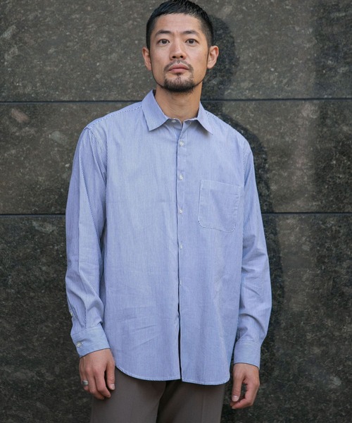 URBAN RESEARCH ROSSO MEN(アーバンリサーチロッソメン)の「『XXLサイズあり』ハイパフォーマンスブロードレギュラーシャツ(シャツ/ブラウス・メンズ・ライトブルー/シルバー/ネイビー/ホワイト/ブラック/カーキ/チェック/ホワイト系その他/ブラック系その他/ブルー系その他/ストライプ/レッド系その他・MEDIUM/LARGE/X-LARGE/SMALL/XX-LARGE)」の22枚目の写真