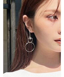 ダブルサークルピアス