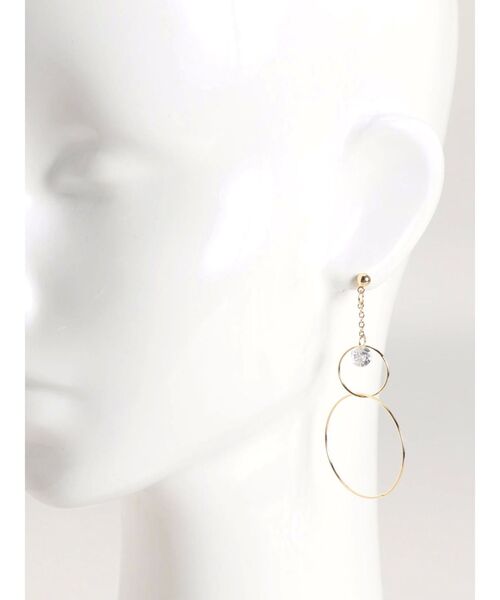 RESEXXY（リゼクシー）の「ダブルサークルピアス（ピアス（両耳用）・レディース・ゴールド/シルバー・FREE）」の7枚目の写真
