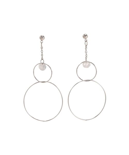 RESEXXY（リゼクシー）の「ダブルサークルピアス（ピアス（両耳用）・レディース・ゴールド/シルバー・FREE）」の8枚目の写真