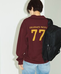Collegiate Pacific × B:MING by BEAMS / 別注 ハーフジップ スウェット