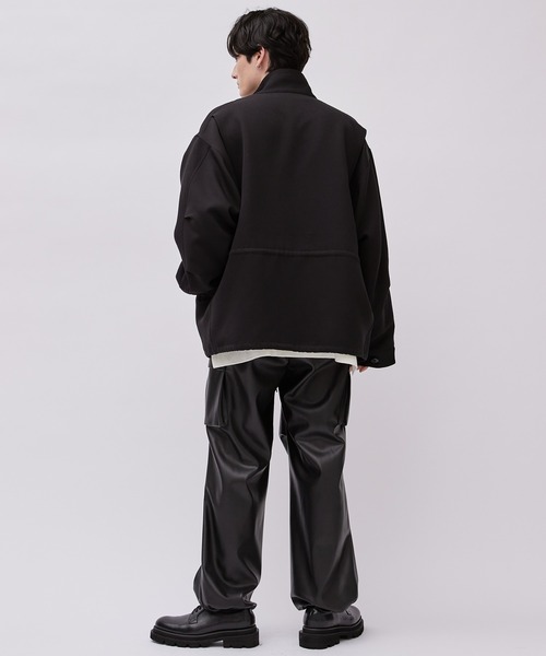 Lui's(ルイス)の「二重織ライトウェイト ハーフモッズコート(モッズコート・メンズ・ブラック・FREE)」の11枚目の写真