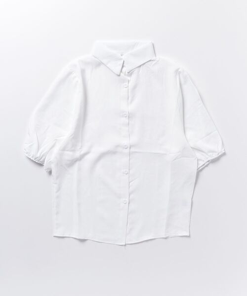 gossip!ロサンゼルス(ゴシップロサンゼルス)の「ハーフスリーブシャツ(シャツ/ブラウス・レディース・ホワイト/ブルー・M/S)」の6枚目の写真