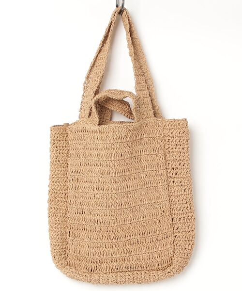 MAISON mou(メゾンムー)の「【Swaraj/スワラージ】ハンドニット2wayラフィアバッグ・手編み(トートバッグ・レディース・ナチュラル・FREE)」の2枚目の写真