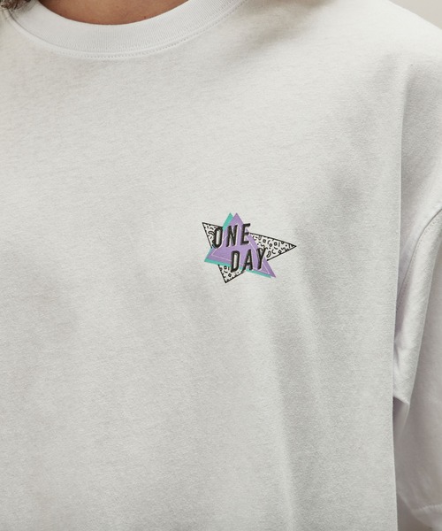 JUNRED(ジュンレッド)の「シティポップバックプリントTシャツ(Tシャツ/カットソー・メンズ・ピンク/チャコールグレー/ホワイト・L/LL/M)」の19枚目の写真