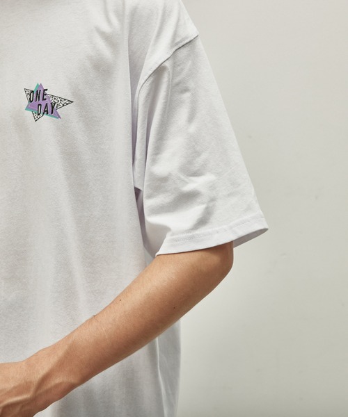 JUNRED(ジュンレッド)の「シティポップバックプリントTシャツ(Tシャツ/カットソー・メンズ・ピンク/チャコールグレー/ホワイト・L/LL/M)」の20枚目の写真