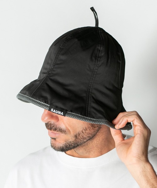 14+(イチヨンプラス)の「ナイロンサウナハット 高断熱(3Mシンサレート使用)・深めタイプ 袋付き(ハット・レディース・カーキ/アイボリー/ブラック/ピンク/ライトブルー/グレー・MEDIUM)」の21枚目の写真