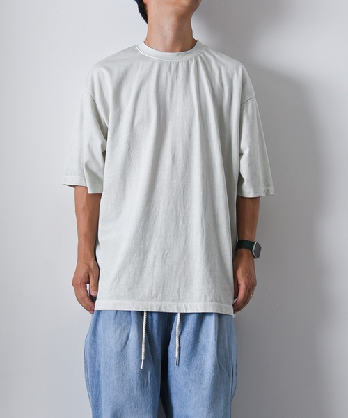 CALIFORNIA OUTFITTERS(カリフォルニア アウトフィッターズ)の「1-7B10 後染め ピグメント ワイド Tシャツ(Tシャツ/カットソー・メンズ・ブラック/ベージュ/グリーン/ブラウン/オレンジ/ブルー/レッド/アイボリー・FREE)」の20枚目の写真