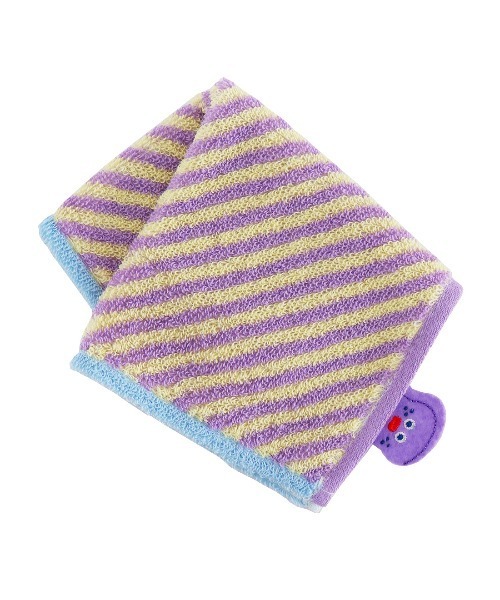 Brunch Brother（ブランチブラザー）の「タオル/トーストボーダーミニ/ブランチブラザー（ハンカチ/ハンドタオル・レディース・ブラック/パープル/ピンク・FREE）」の3枚目の写真