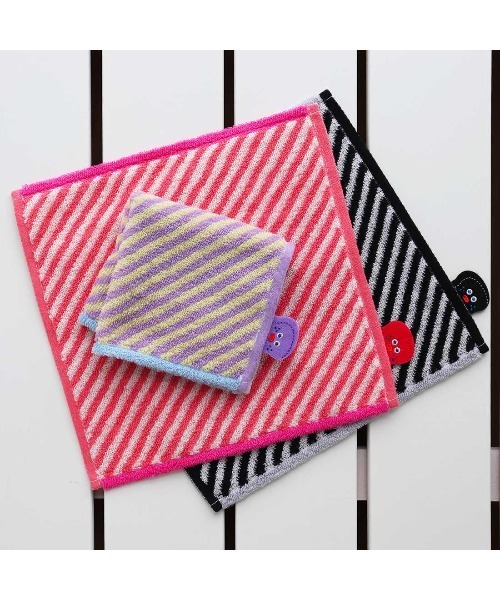 Brunch Brother（ブランチブラザー）の「タオル/トーストボーダーミニ/ブランチブラザー（ハンカチ/ハンドタオル・レディース・ブラック/パープル/ピンク・FREE）」の4枚目の写真