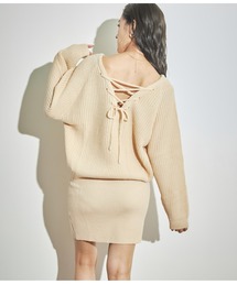 ANAP | バックスピンドルニットワンピース(ワンピース)