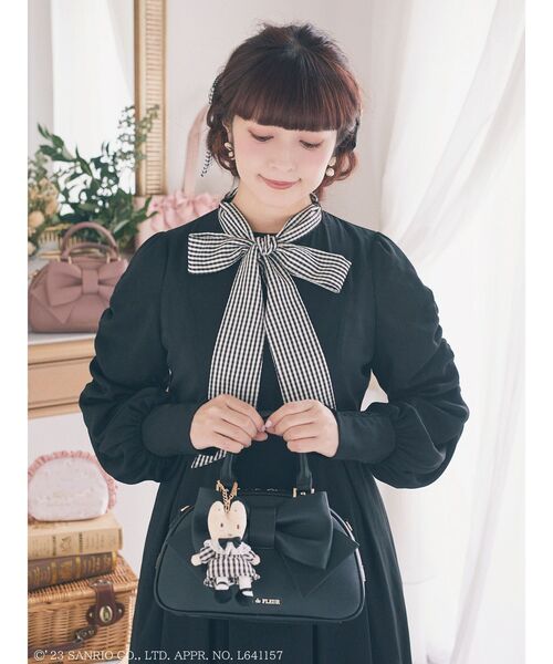 メゾンドフルール 青木美沙子 Marroncream リボンボストンバッグ Maison de FLEUR（メゾンドフルール）の「Marroncream リボン