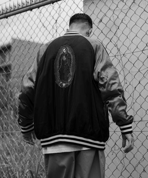 Subciety 聖母マリアスカル 刺繍 ジャケット L黒 Subciety 聖母マリアスカル 刺繍 ジャケット L黒 Subciety 聖母