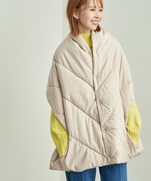 ROPE' PICNIC（ロペピクニック）の「【一部店舗限定カラー:ブラウン,パープル】リンクコーデ /蓄熱中わたキルティングストールポンチョ（ストール/ショール）」