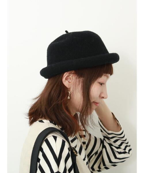 Samansa Mos2（サマンサ モスモス）の「フェルトロールハット（ハット・レディース・モカ/ブラック・F）」の12枚目の写真