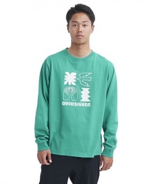 DOWALLY LT/クイックシルバー胸ビッグプリントロングカットソー