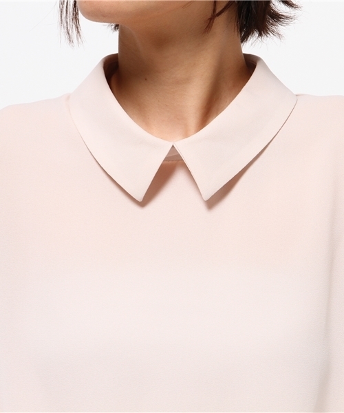 OUTLET（アウトレット）の「【CAPRICIEUX LE'MAGE】ドレープシャツプルオーバー（シャツ/ブラウス・レディース・ベージュ/ネイビー/ホワイト・FREE）」の7枚目の写真