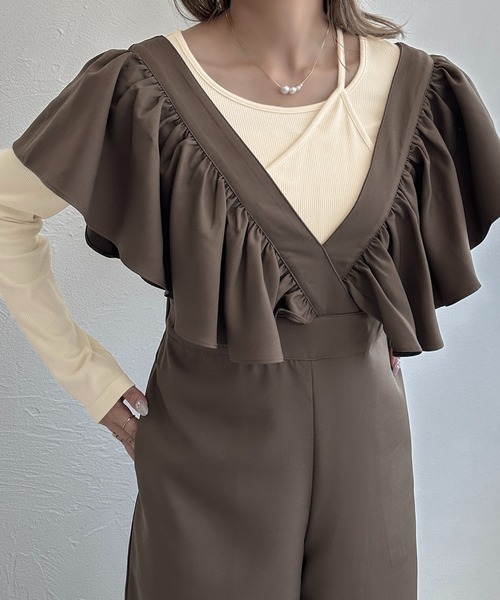 apres jour clair（アプレジュールクレア）の「【apres jour clair】リブレイヤードトップス【ZOZOTOWN限定アイテム】（Tシャツ/カットソー・レディース・アイボリー/ブラウン系その他/オレンジ系その他/ブラック/杢グレー・X-LARGE/フリー）」の9枚目の写真