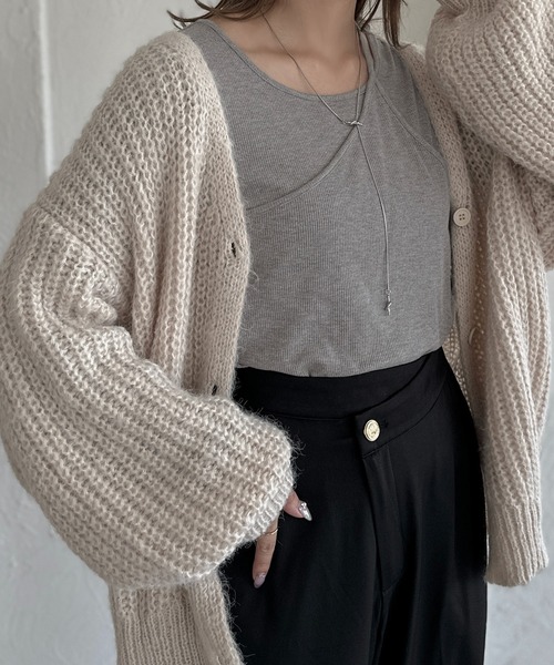 apres jour clair（アプレジュールクレア）の「【apres jour clair】リブレイヤードトップス【ZOZOTOWN限定アイテム】（Tシャツ/カットソー・レディース・アイボリー/ブラウン系その他/オレンジ系その他/ブラック/杢グレー・X-LARGE/フリー）」の21枚目の写真