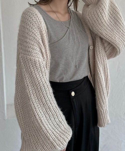 apres jour clair（アプレジュールクレア）の「【apres jour clair】リブレイヤードトップス【ZOZOTOWN限定アイテム】（Tシャツ/カットソー・レディース・アイボリー/ブラウン系その他/オレンジ系その他/ブラック/杢グレー・X-LARGE/フリー）」の22枚目の写真