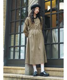 ehka sopo | チェック開襟ワンピース(ワンピース)