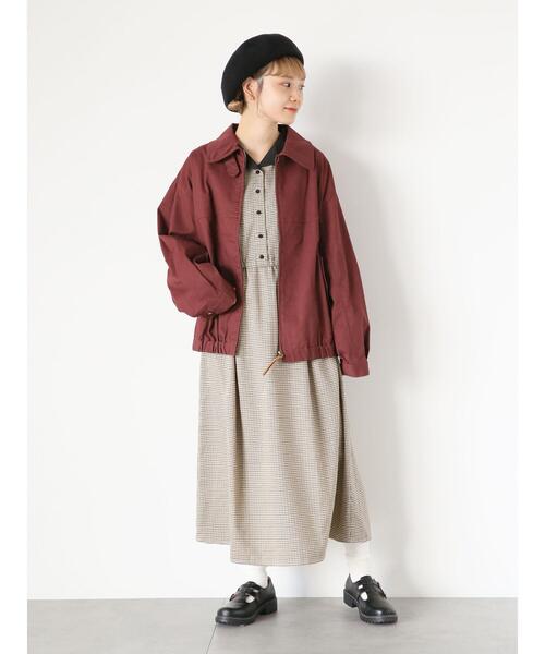 ehka sopo（エヘカソポ）の「チェック開襟ワンピース（ワンピース・レディース・ブラック/レッド/グリーン・F）」の18枚目の写真