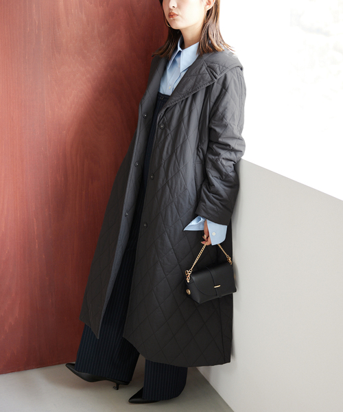 SLOBE IENA（スローブイエナ）の「ナイロンタスランキルティングロング