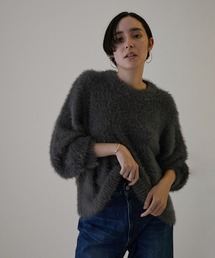 【WEB限定】シャギークルーネックニットプルオーバー