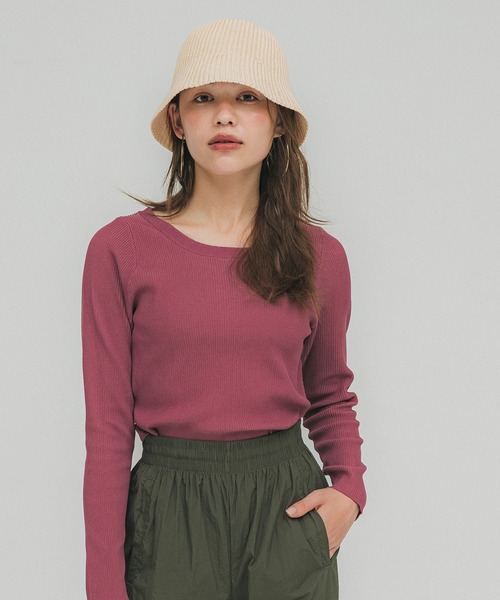 coca（coca）（コカ）の「ニットバケットハット（ハット・レディース・ブラック/ベージュ・ONE SIZE）」の6枚目の写真