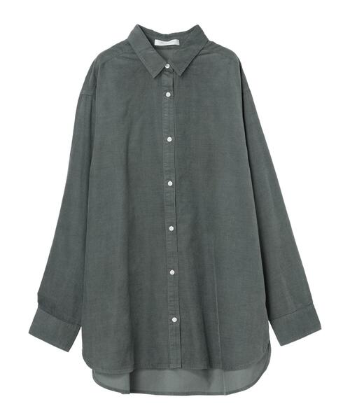 Green Parks(グリーンパークス)の「柔らかい細コールシャツ(シャツ/ブラウス・レディース・ベージュ/ネイビー/ブルーグリーン/ホワイト系その他2・FREE)」の12枚目の写真