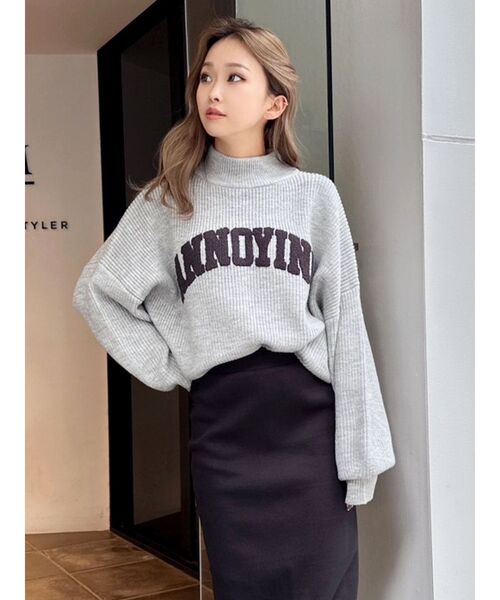 GYDA(ジェイダ)の「ANNOYINGサガラニットトップス(ニット/セーター・レディース・ブラック/ベージュ/グレー・FREE)」の13枚目の写真