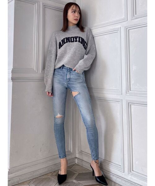 GYDA(ジェイダ)の「ANNOYINGサガラニットトップス(ニット/セーター・レディース・ブラック/ベージュ/グレー・FREE)」の19枚目の写真