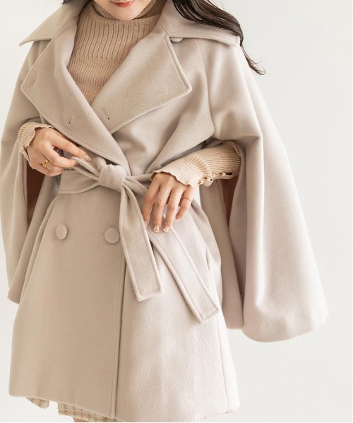 ポンチョケープコート